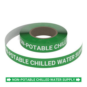 Non-Potable Chilled Water Supply - Pipe Marking Roll